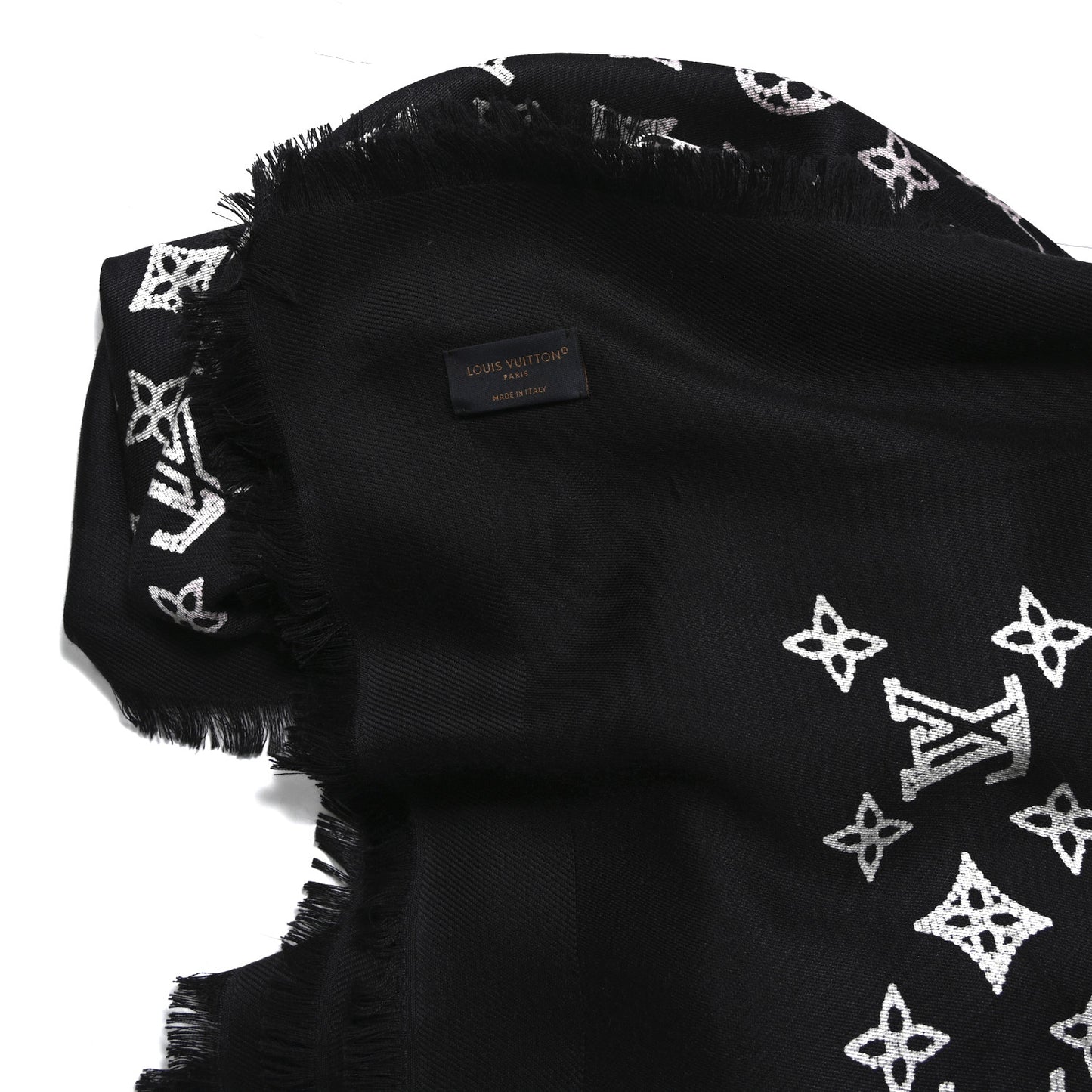 Silk Wool Mahina Flight Mode Shawl Black