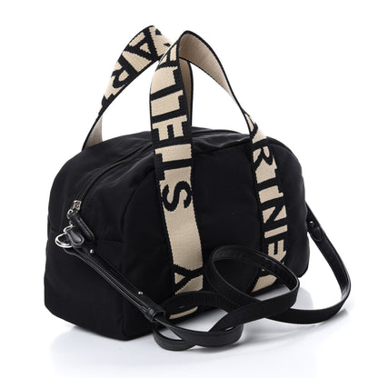 Stella McCartney Eco Nylon Logo Medium Boston Crossbody Black 4 of 11
