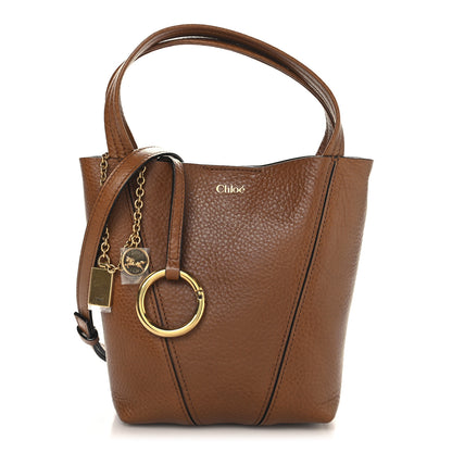 Chloe Grained Calfskin Small Spin Tote Clay Brown 1 of 11
