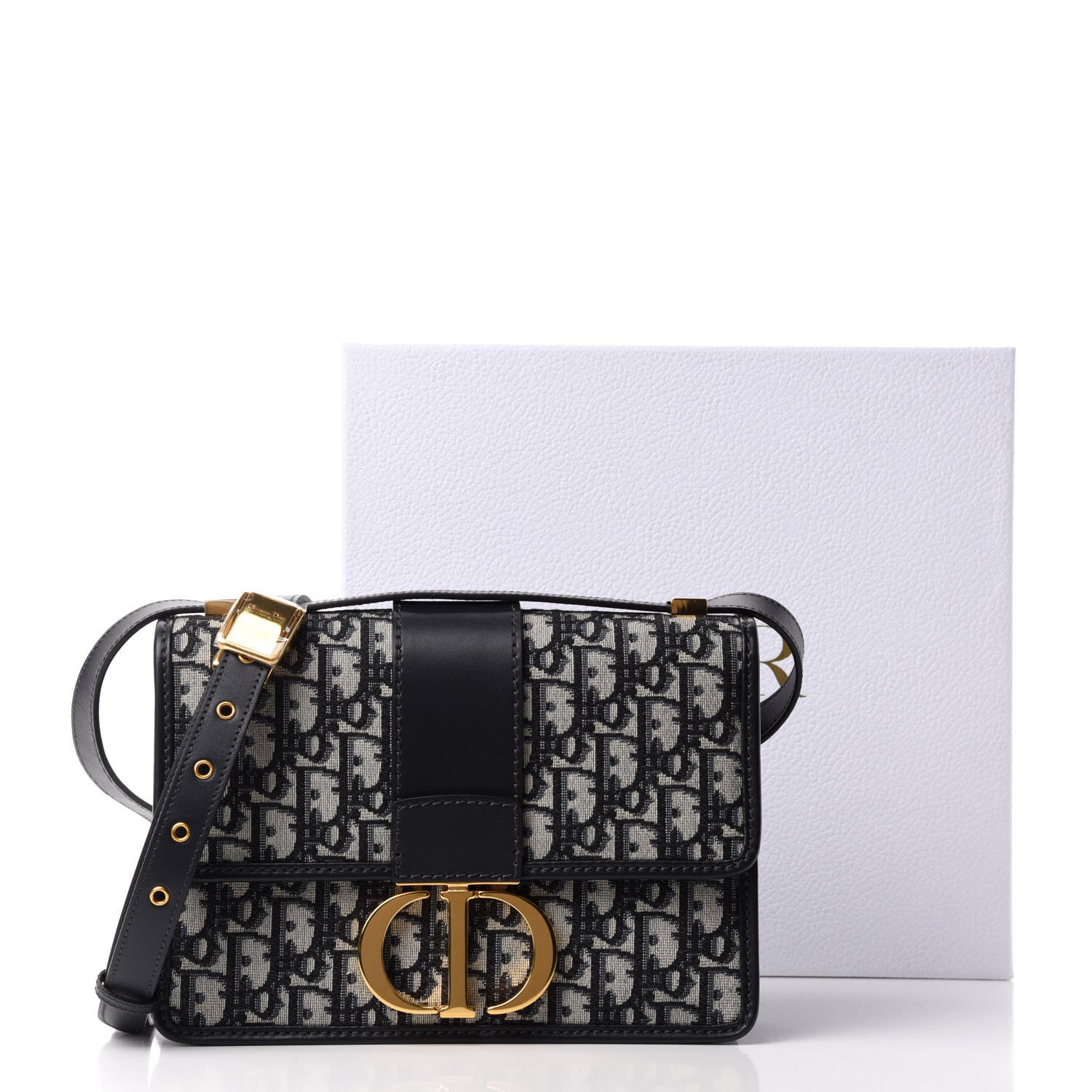 Christian Dior Oblique 30 Montaigne Flap Bag Blue 11 of 11