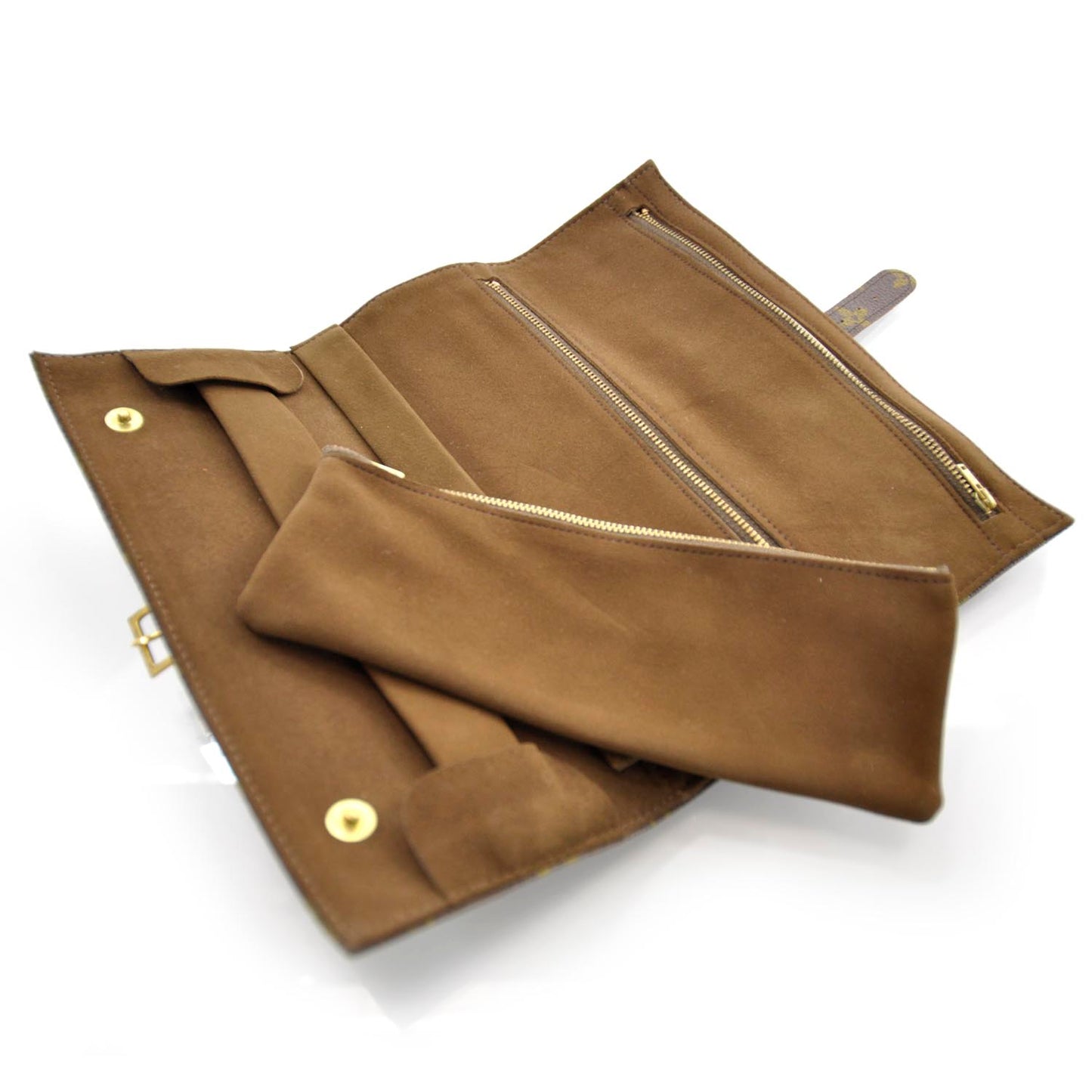 Monogram Saks Jewelry Roll Pouch