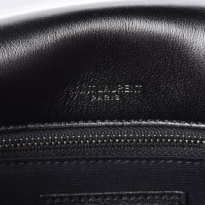 Saint Laurent Patent Crocodile Embossed Lambskin Monogram Medium Niki Chain Satchel Black 7 of 9