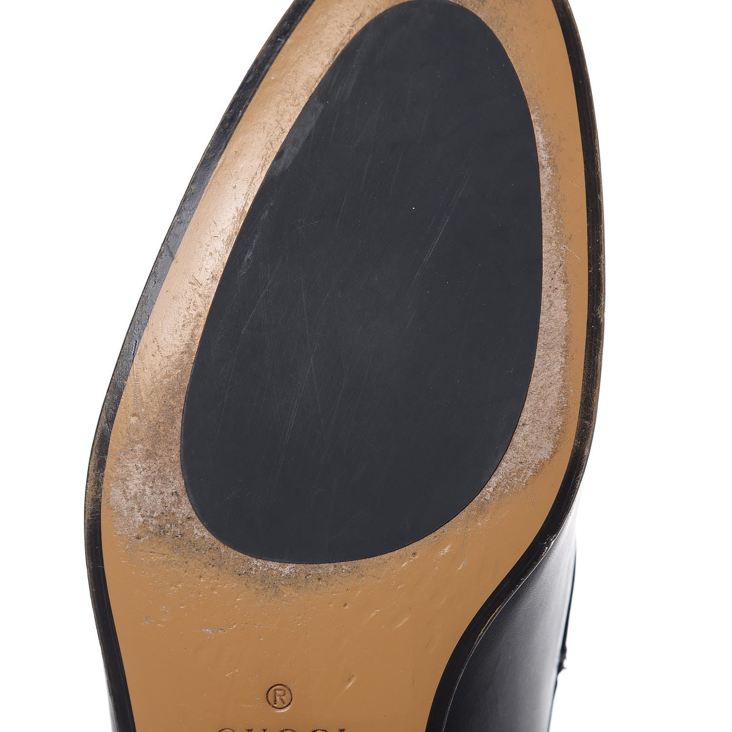 Gucci Calfskin Horsebit Mens Jordaan Loafers 7.5 Black 12 of 14
