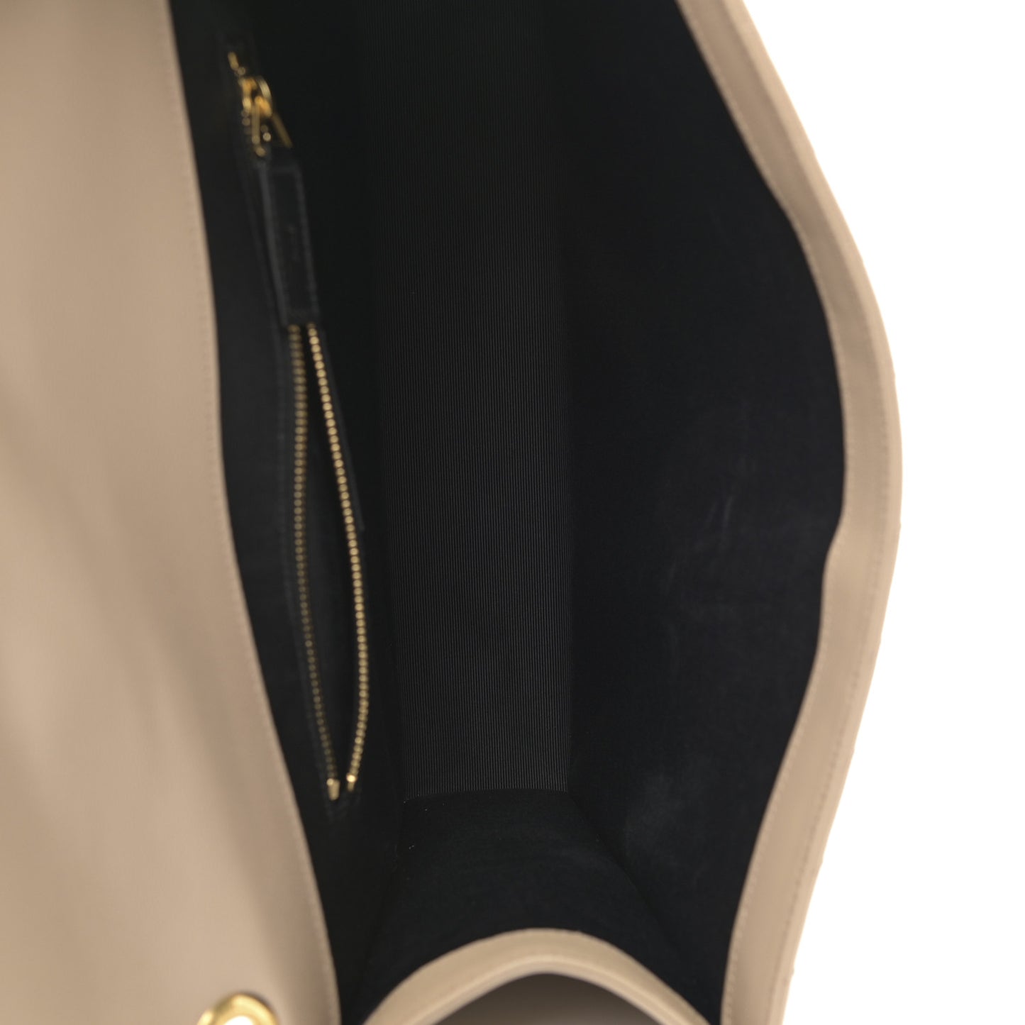Grain De Poudre Matelasse Chevron Large Monogram Satchel Dark Beige