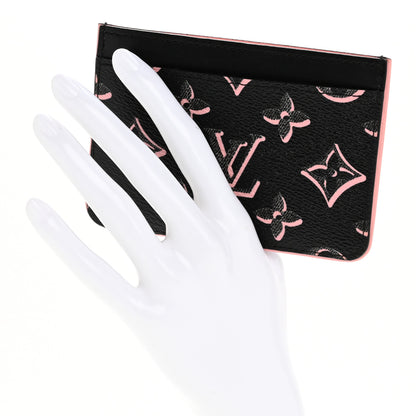 Louis Vuitton Monogram Fall for You LV Side-Up Card Holder Black 2 of 8