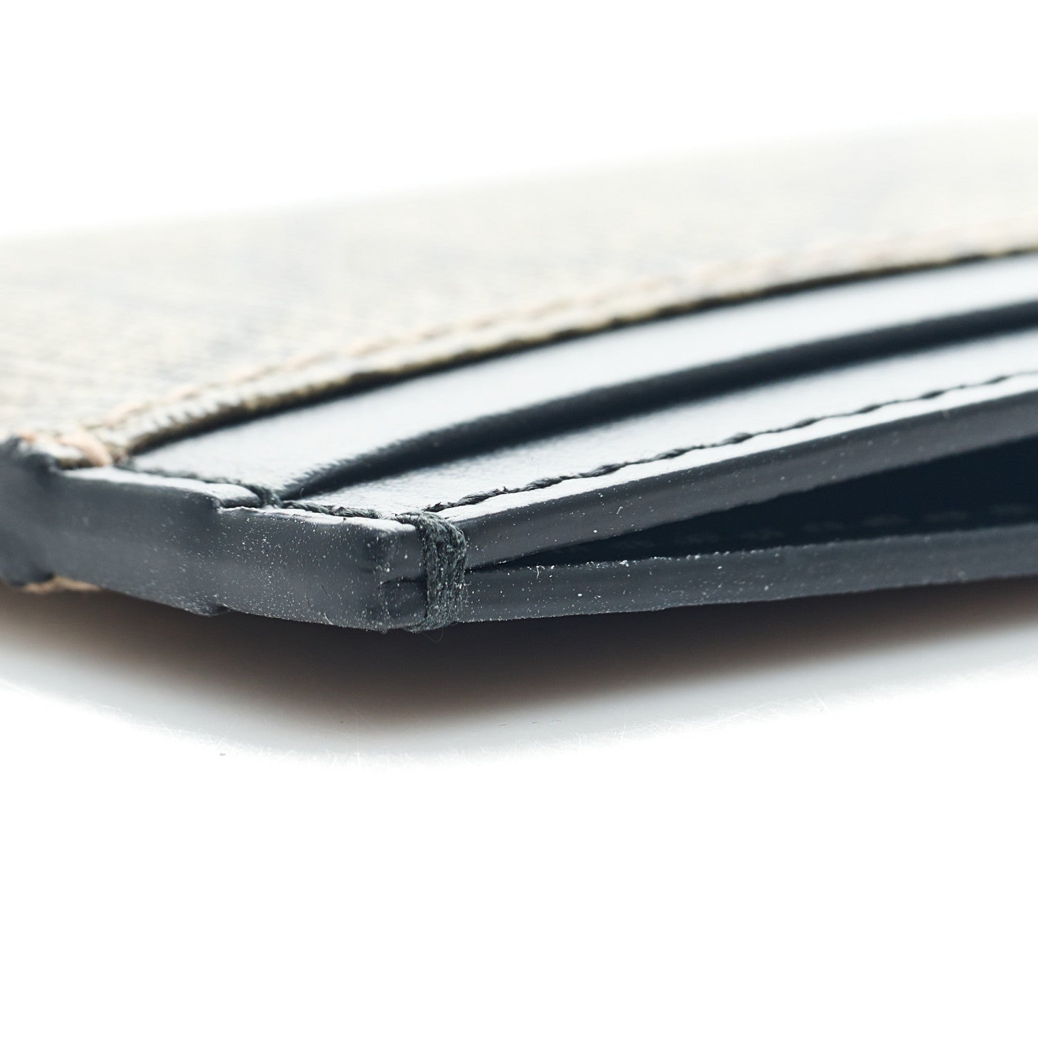 Gucci GG Supreme Monogram Calfskin Card Holder Beige Black 11 of 11