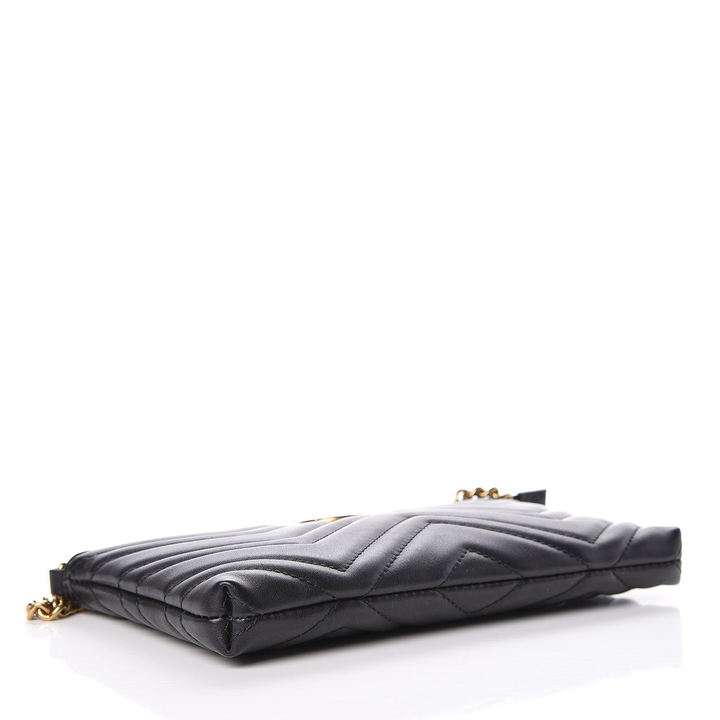 Calfskin Matelasse Mini GG Marmont Chain Bag Black