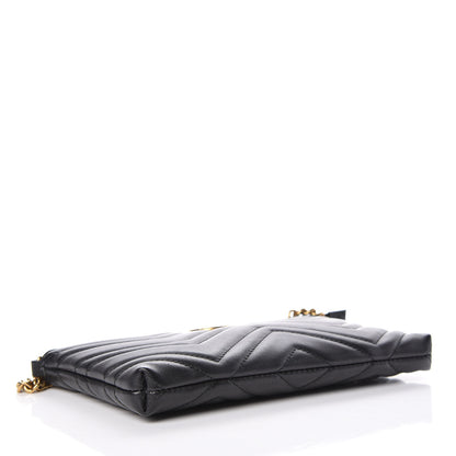 Gucci Calfskin Matelasse Mini GG Marmont Chain Bag Black 4 of 9