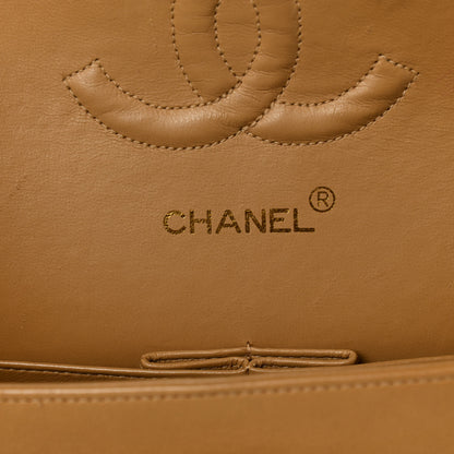 Chanel Lambskin Quilted Medium Double Flap Beige 6 of 14