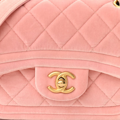 Chanel Velvet Quilted Mini Flap Pink 8 of 10