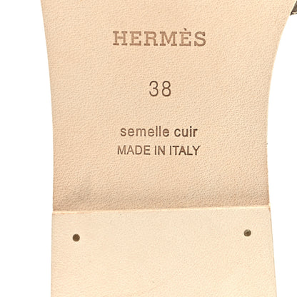 Hermes Epsom Oran Sandals 38 Etoupe 7 of 10