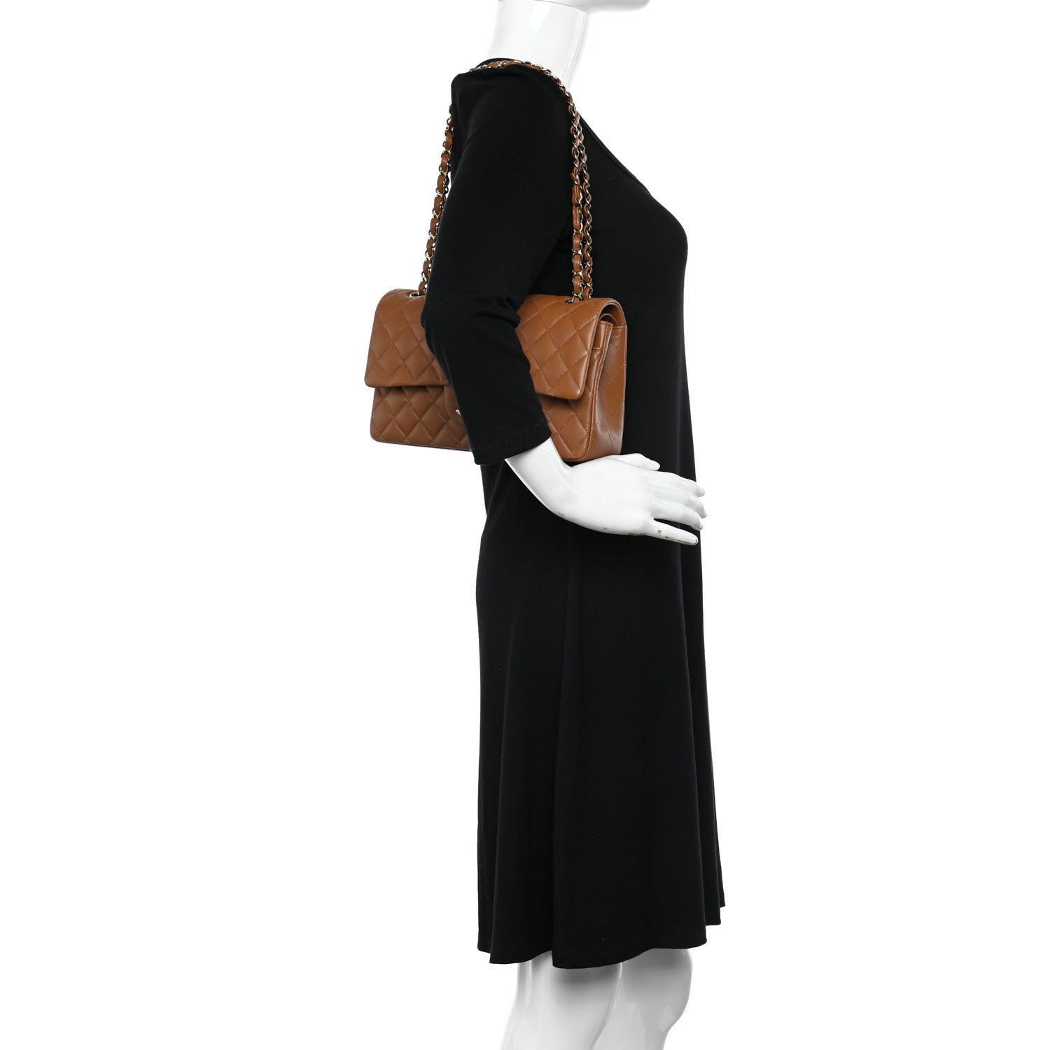 Chanel Lambskin Quilted Medium Double Flap Brown 2 of 12