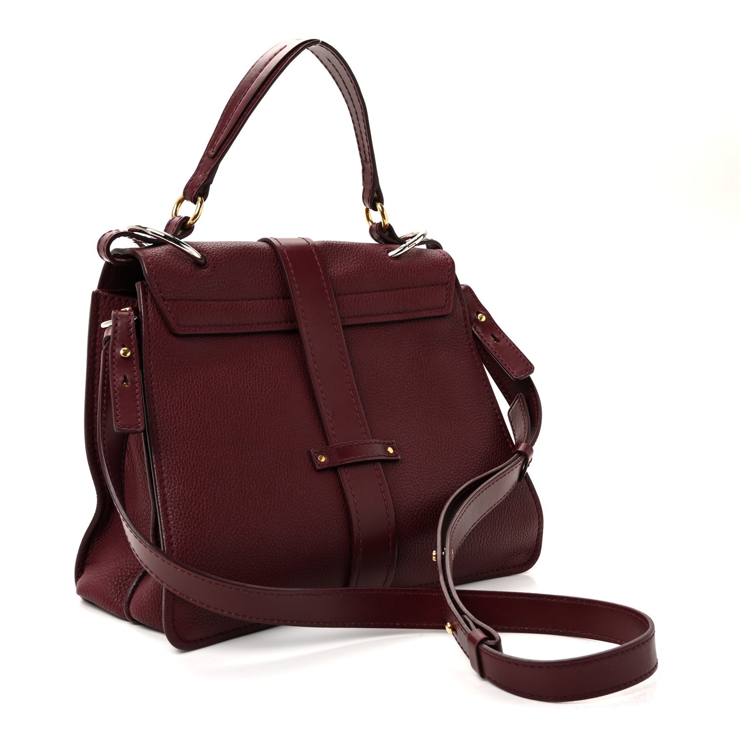 Grained Calfskin Medium Aby Day Shoulder Bag Red
