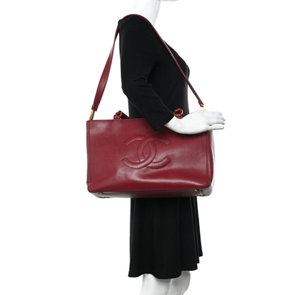 Chanel Caviar Timeless CC Shoulder Bag Red 2 of 16
