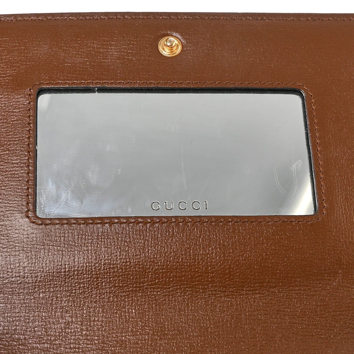 Gucci GG Supreme Monogram Script Logo Heart Wallet on Chain Beige Brown 10 of 13