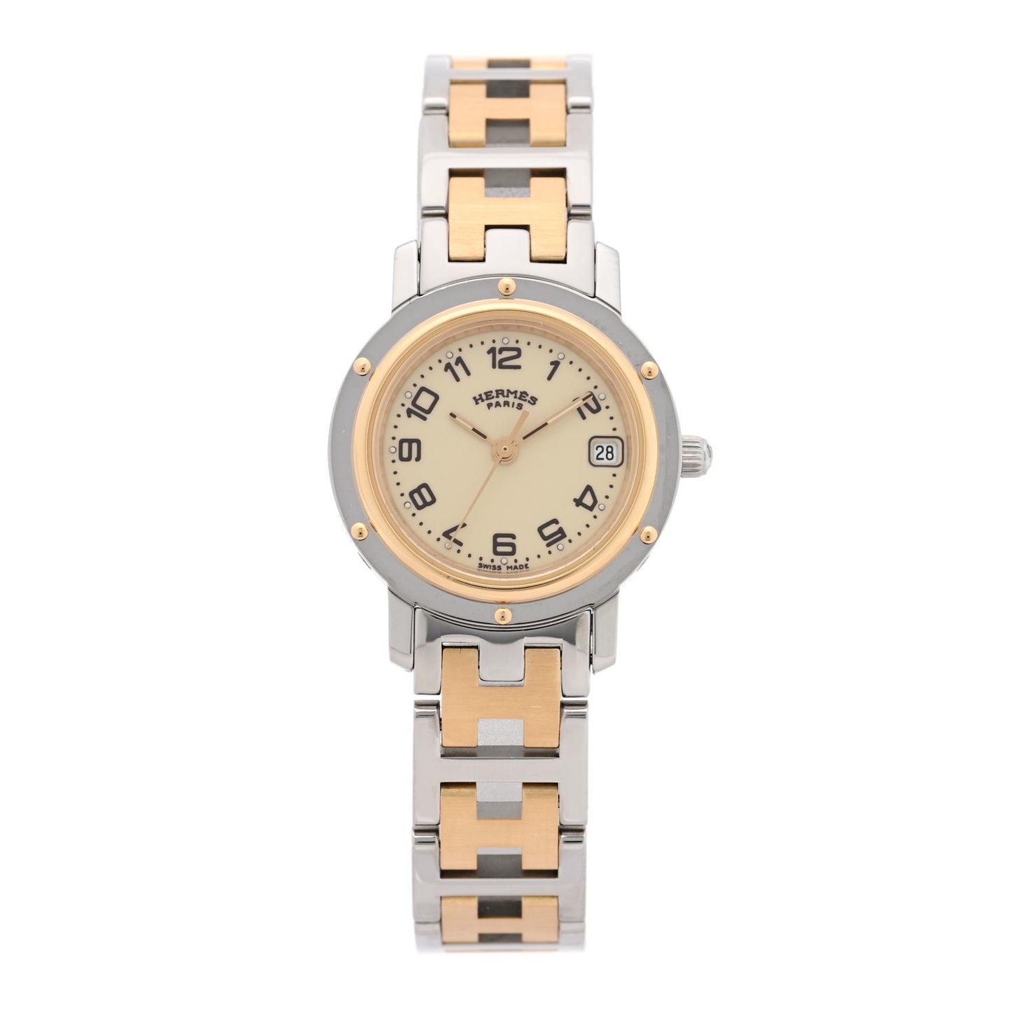 Stainless Steel 24mm Clipper Quartz Watch Gold