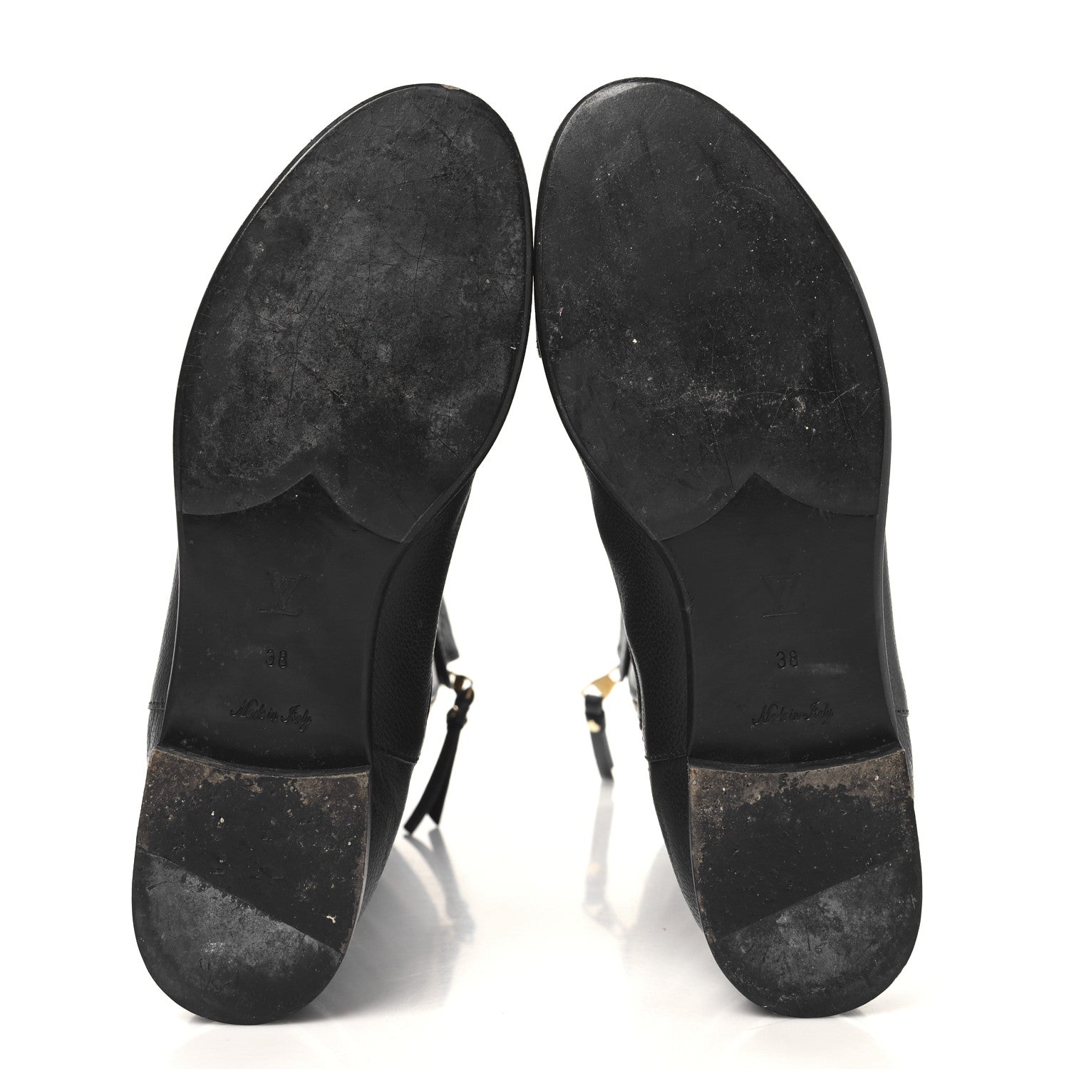 Louis Vuitton Calfskin Monogram High Boots 38 Black 5 of 6