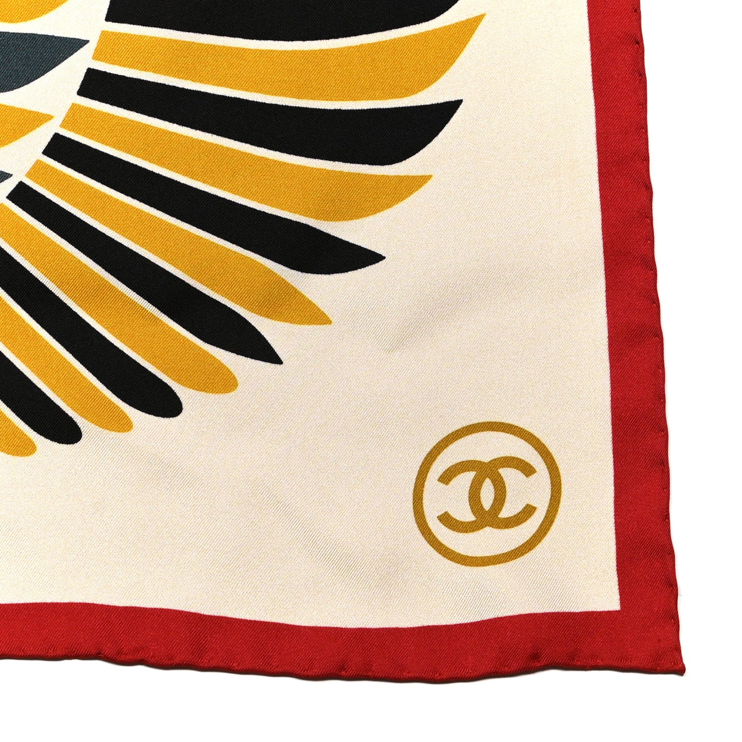 Silk Egyptian CC Scarf Beige