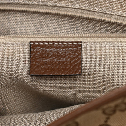 Gucci Monogram Medium Bree Zippered Tote Beige Tabacco 6 of 14