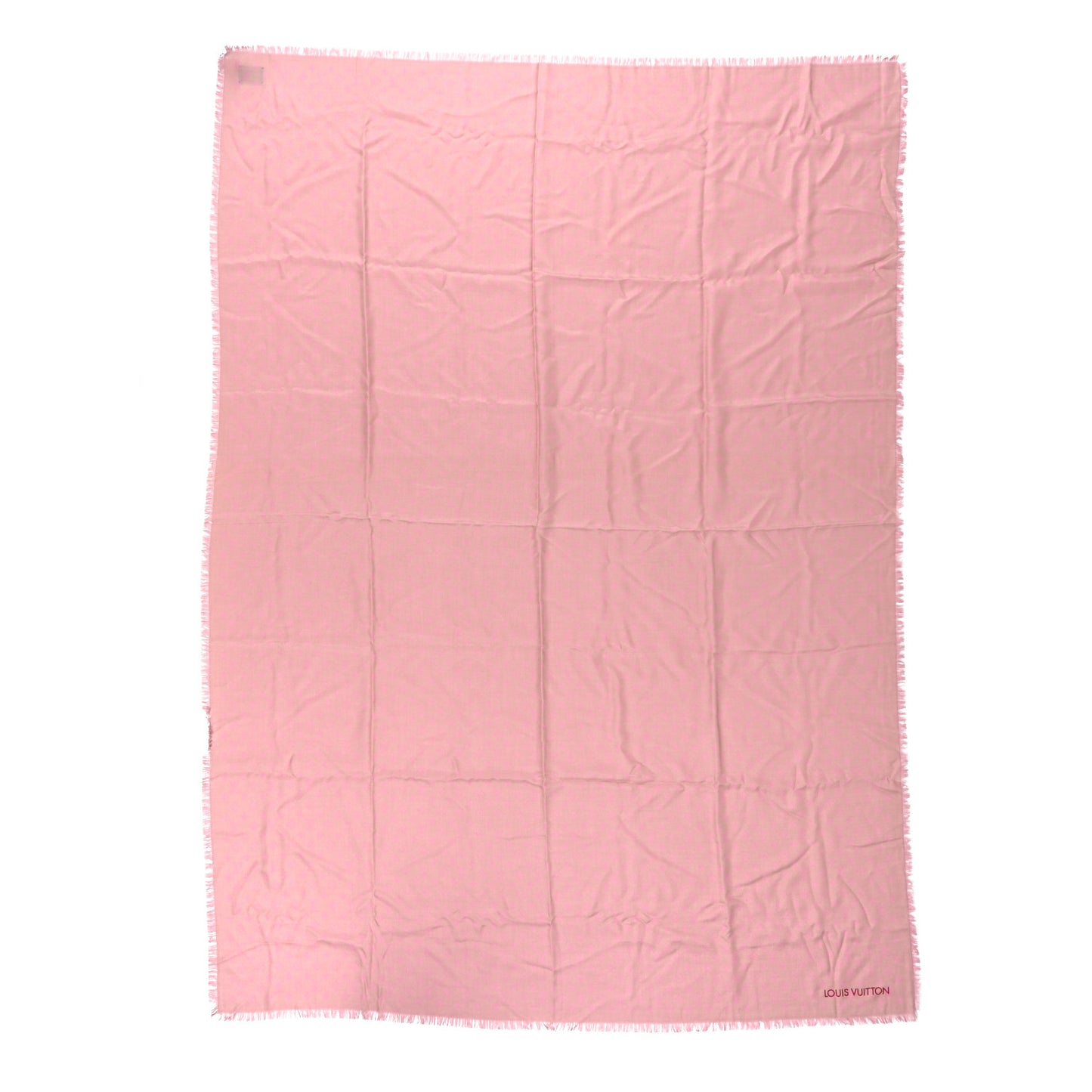 Silk Wool Monogram So LV Stole Blush