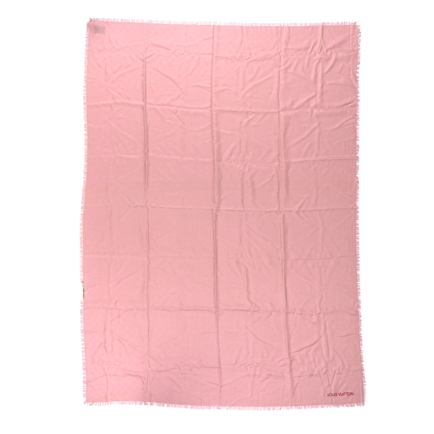 Louis Vuitton Silk Wool Monogram So LV Stole Blush 2 of 4