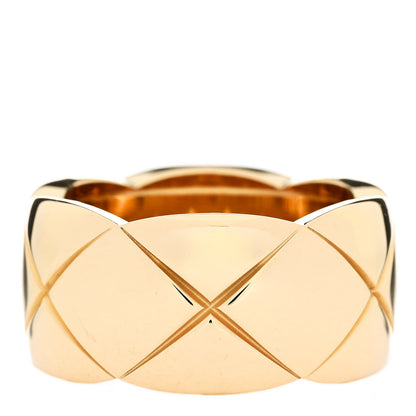 Chanel 18K Yellow Gold Large Coco Crush Ring 57 8 3 of 6