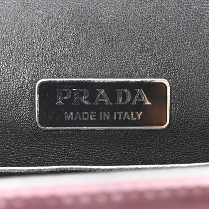 Prada Metallic Vitello Saffiano Cahier Bag Ibisco Black 6 of 13