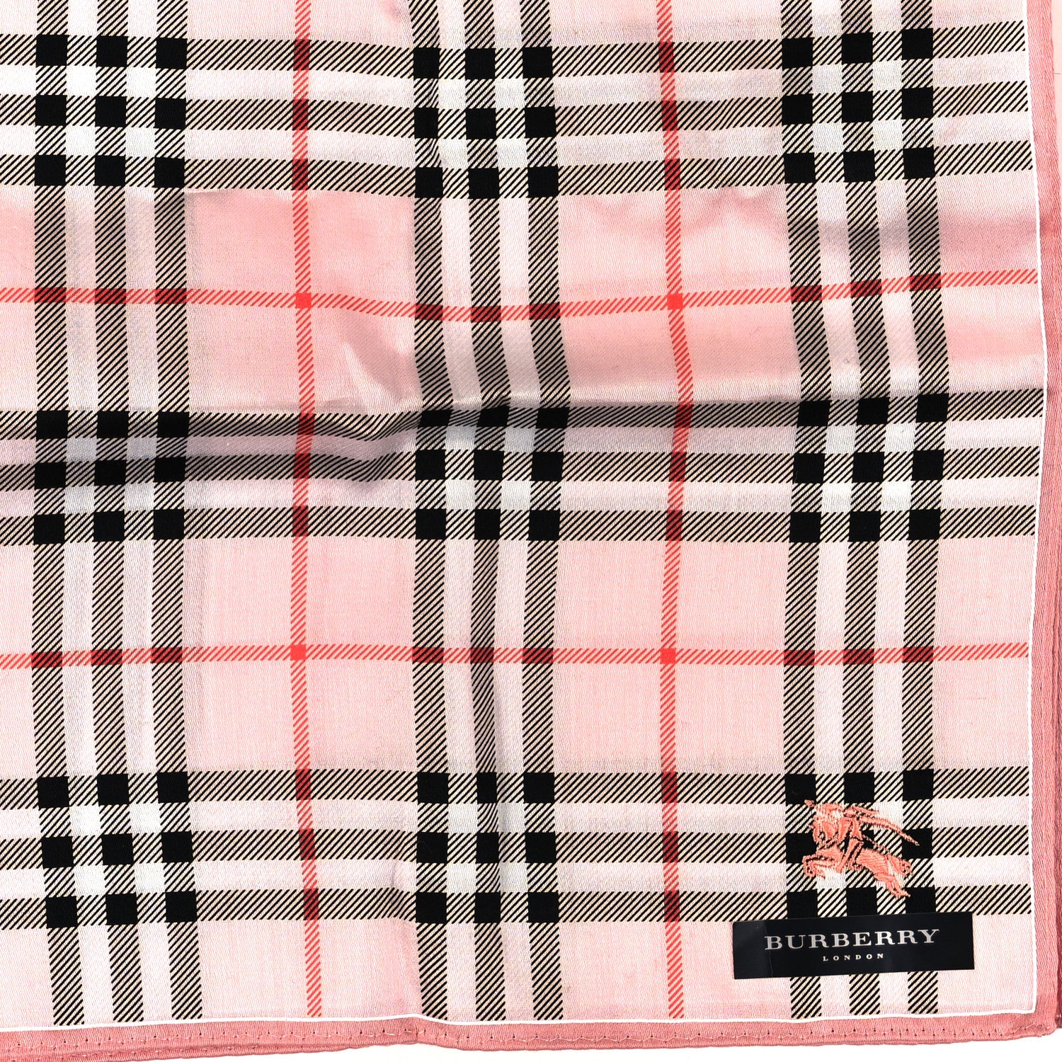 Burberry Cotton House Check Square Scarf Light Pink 2 of 3
