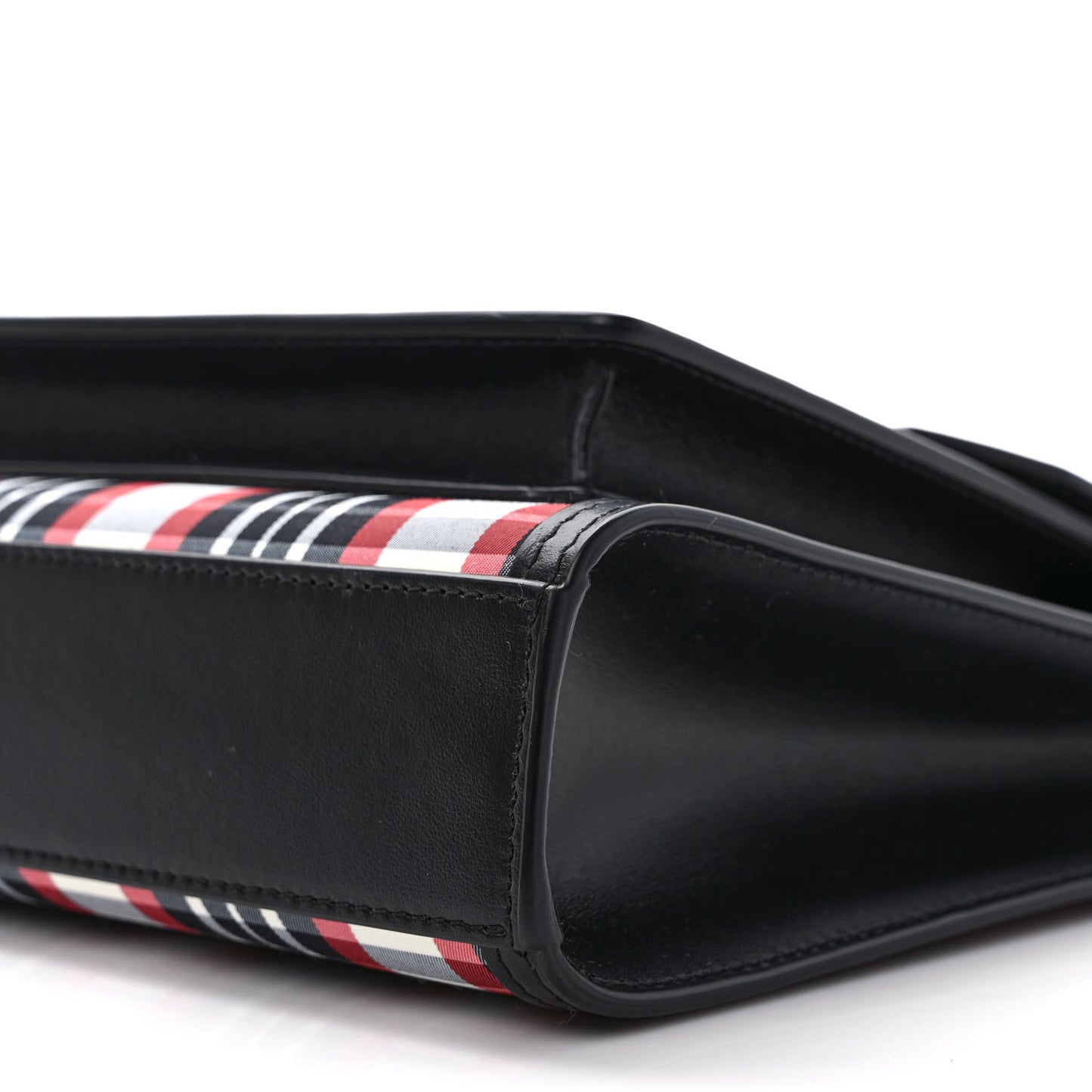 Calfskin Nylon Tartan Mini Pocket Bag Bright Red
