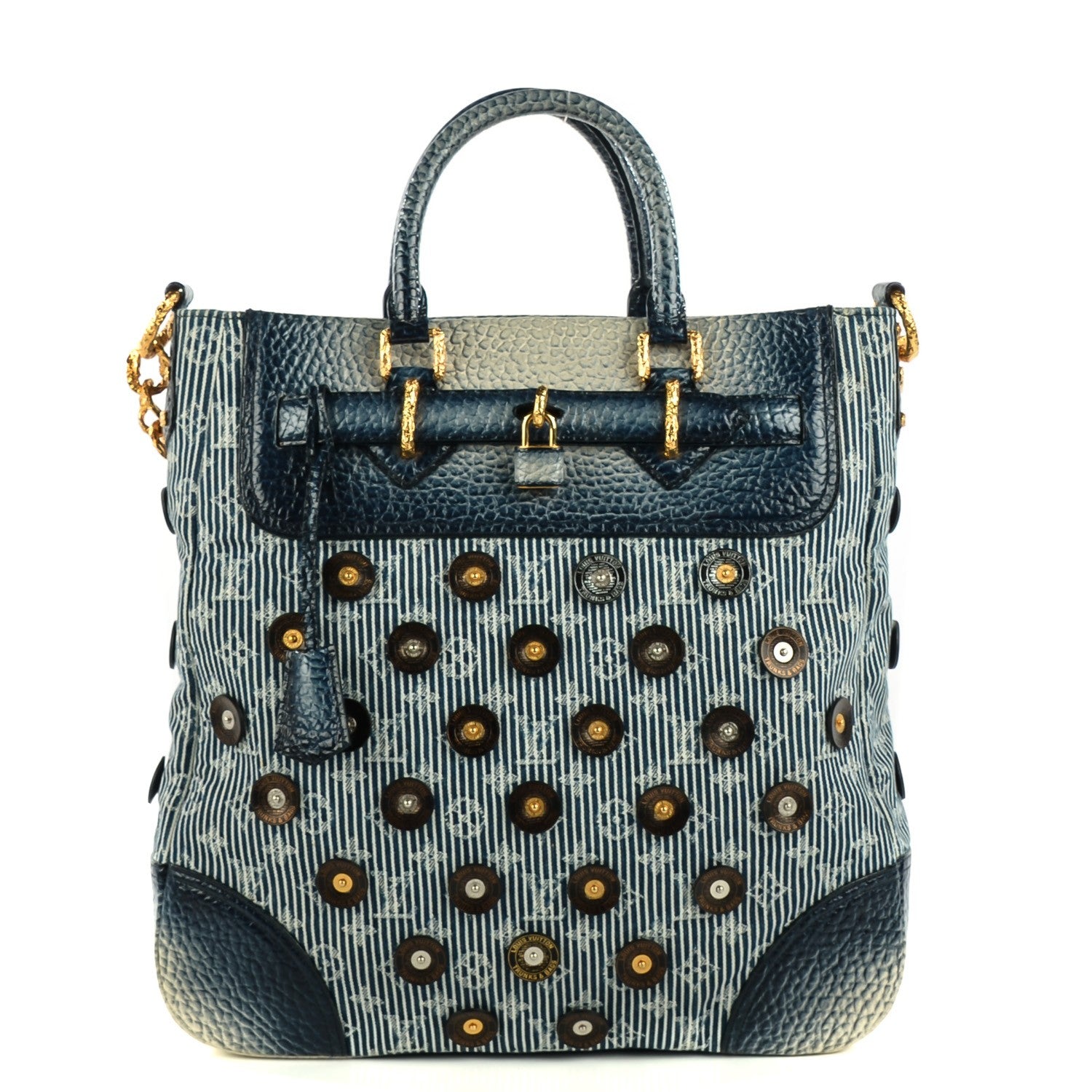 Louis Vuitton Denim Stripes Polka Dot Corsaire Navy 1 of 7