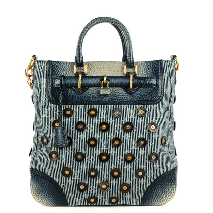 Louis Vuitton Denim Stripes Polka Dot Corsaire Navy 1 of 7