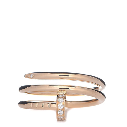 Cartier 18K Yellow Gold Diamond Juste Un Clou Wrap Ring 48 4.5 1 of 5