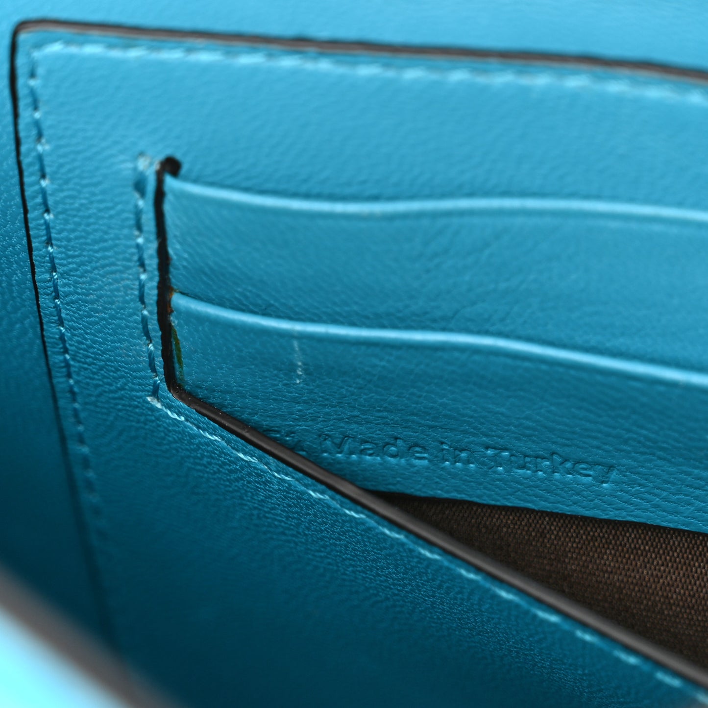 Deep Calfskin Crocodile Embossed Small Darley Azure