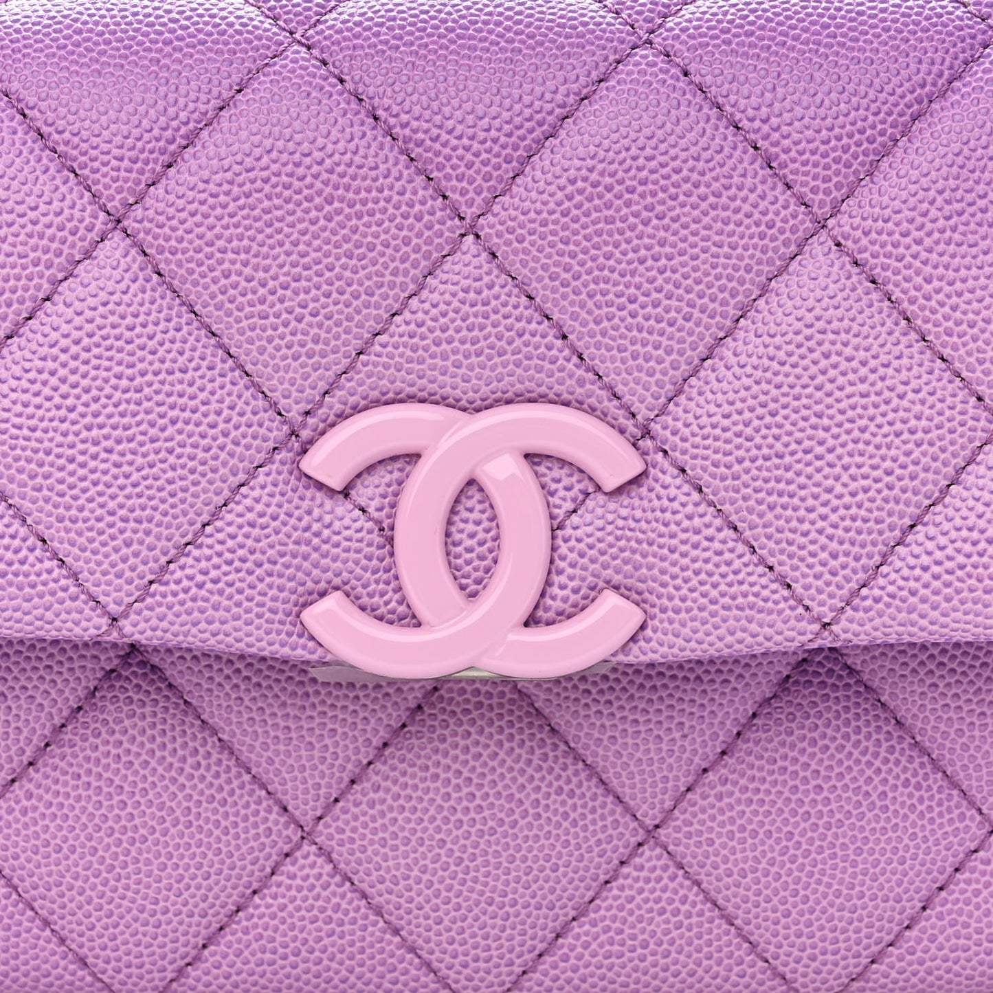 Shaded Caviar Quilted My Everything Small Flap Purple Light Purple