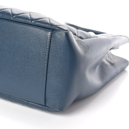 Chanel Caviar Quilted Grand Shopping Tote GST Dark Blue 10 of 10