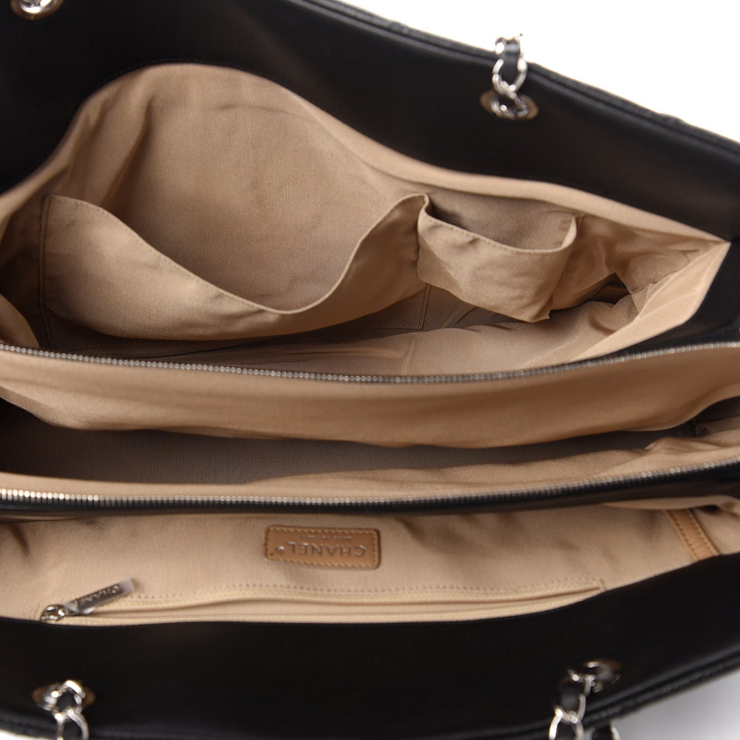 Caviar Quilted Timeless CC XL Shopping Tote Black