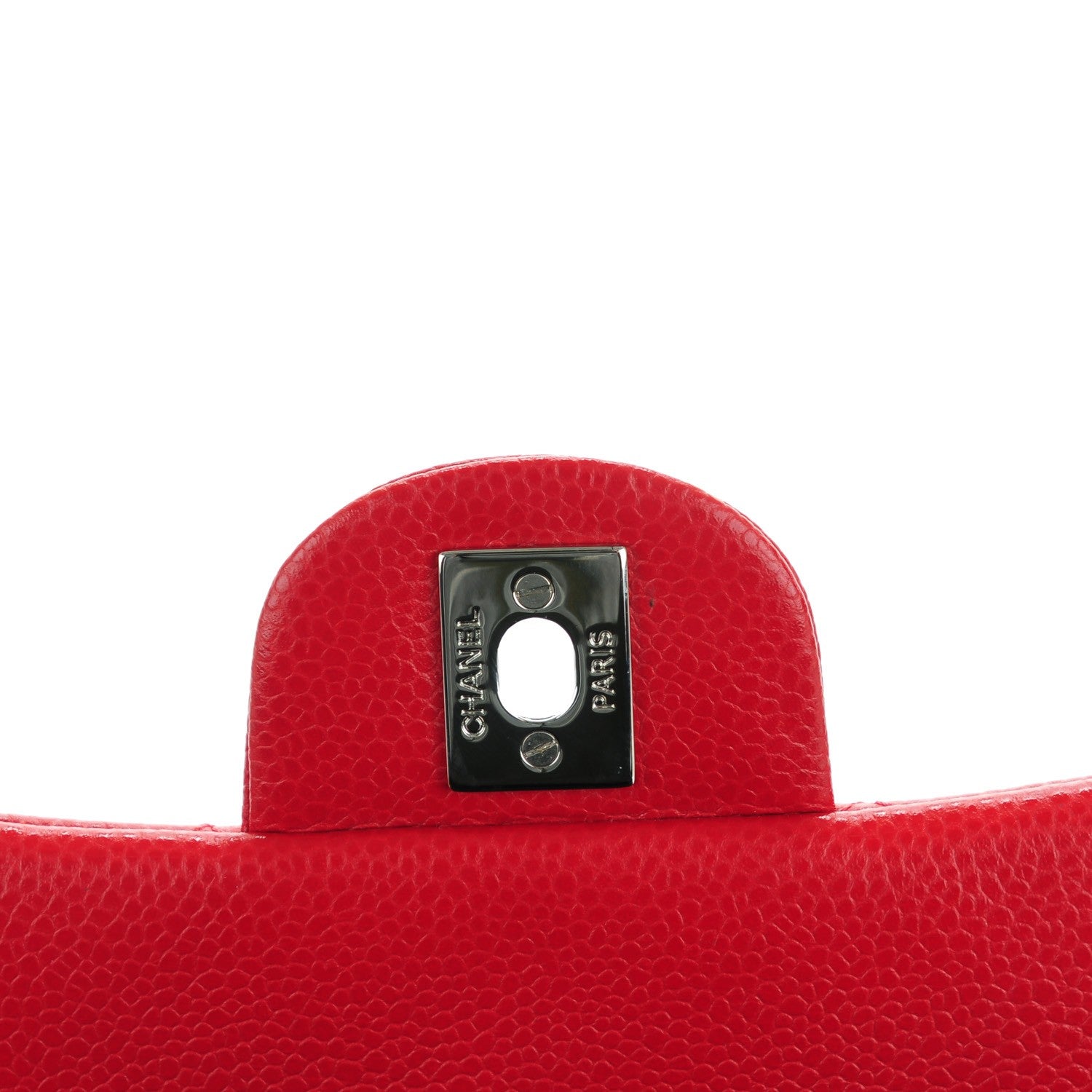 Chanel Caviar Quilted Mini Square Flap Red 6 of 8