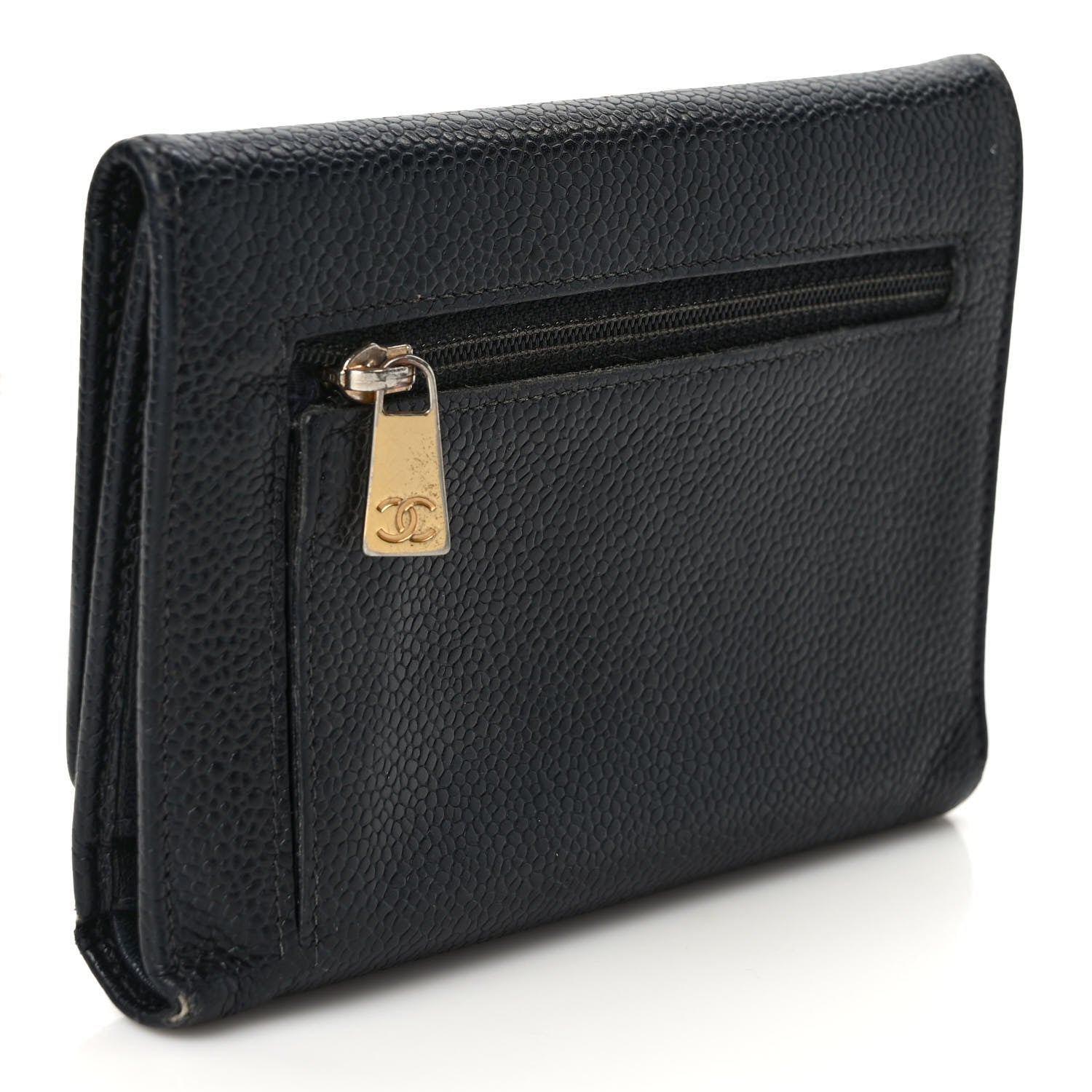 Chanel Caviar Timeless CC Flap Wallet Black 3 of 10