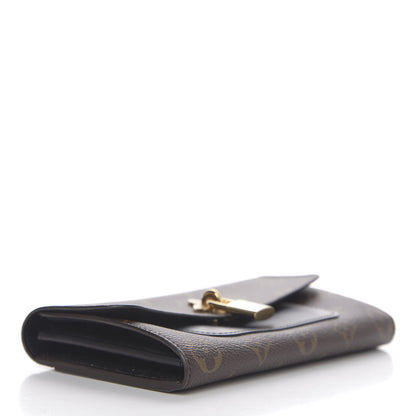 Louis Vuitton Monogram Flower Lock Long Wallet Black 3 of 6