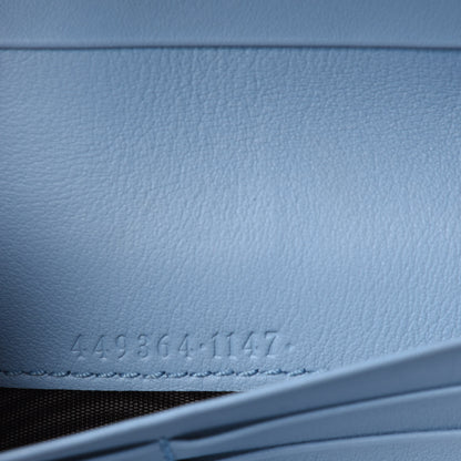 Gucci Soft Microguccissima Continental Zip Wallet Mineral Blue 8 of 10