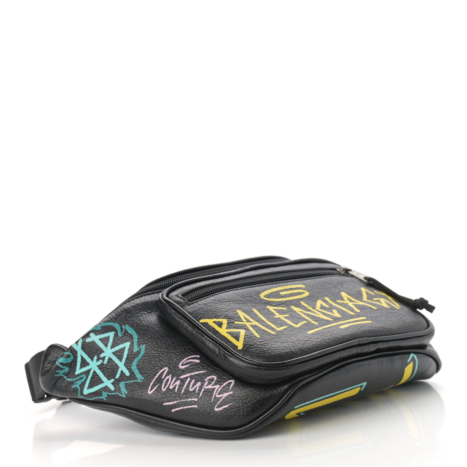 Balenciaga Agneau Arena Graffiti All Over Explorer Belt Bag Black Multicolor 4 of 10