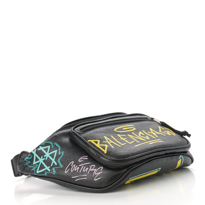 Balenciaga Agneau Arena Graffiti All Over Explorer Belt Bag Black Multicolor 4 of 10