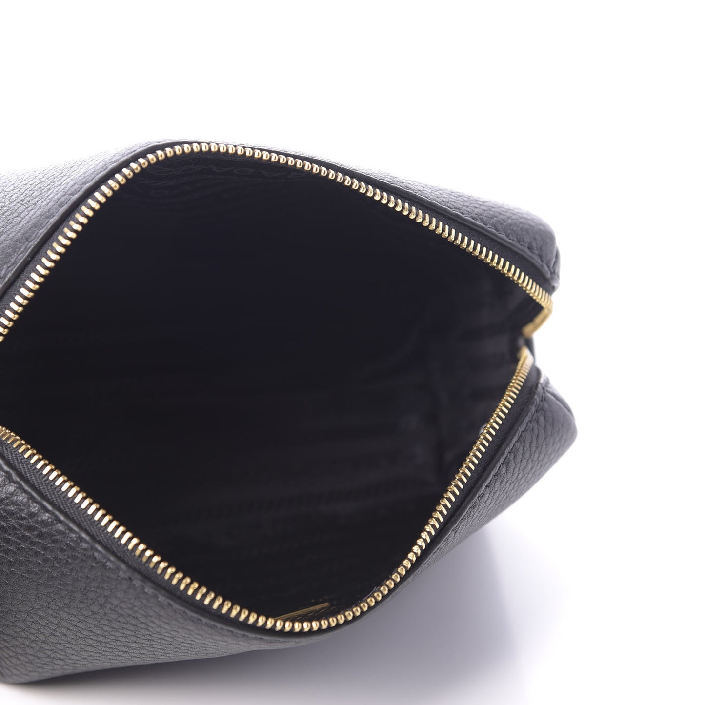 Vitello Daino Cosmetic Pouch Black