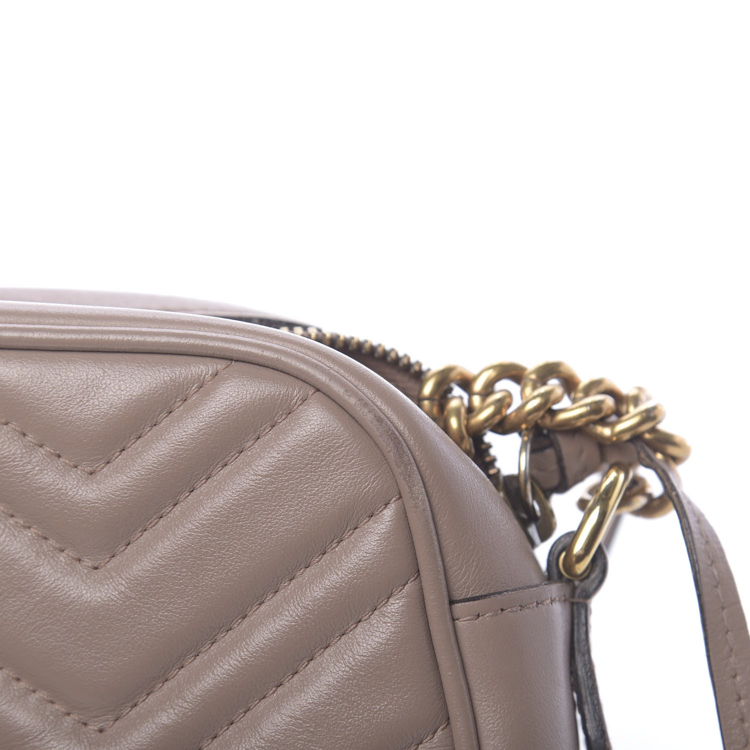 Gucci Calfskin Matelasse Small GG Marmont Chain Shoulder Bag Porcelain Rose 15 of 20