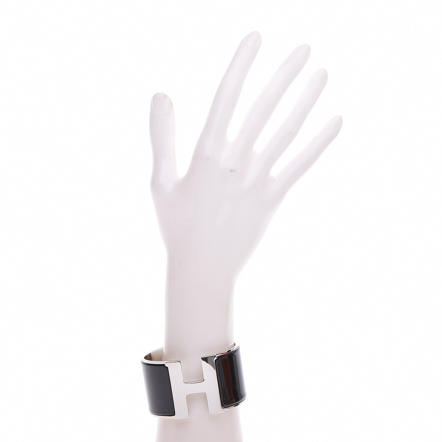Hermes Enamel Extra Wide Clic Clac H Bracelet PM Black 2 of 7