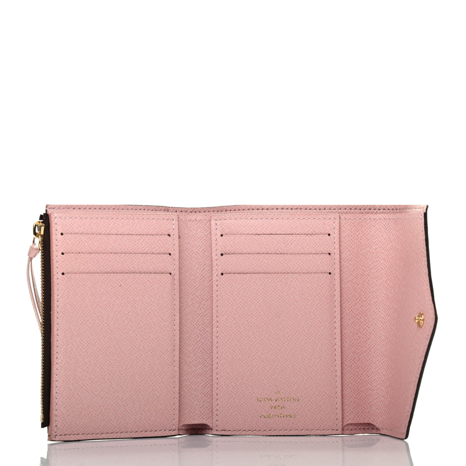 Louis Vuitton Damier Ebene Victorine Wallet Rose Ballerine 4 of 4