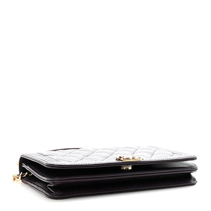 Chanel Caviar Quilted Boy Wallet On Chain WOC Dark Purple 6 of 23
