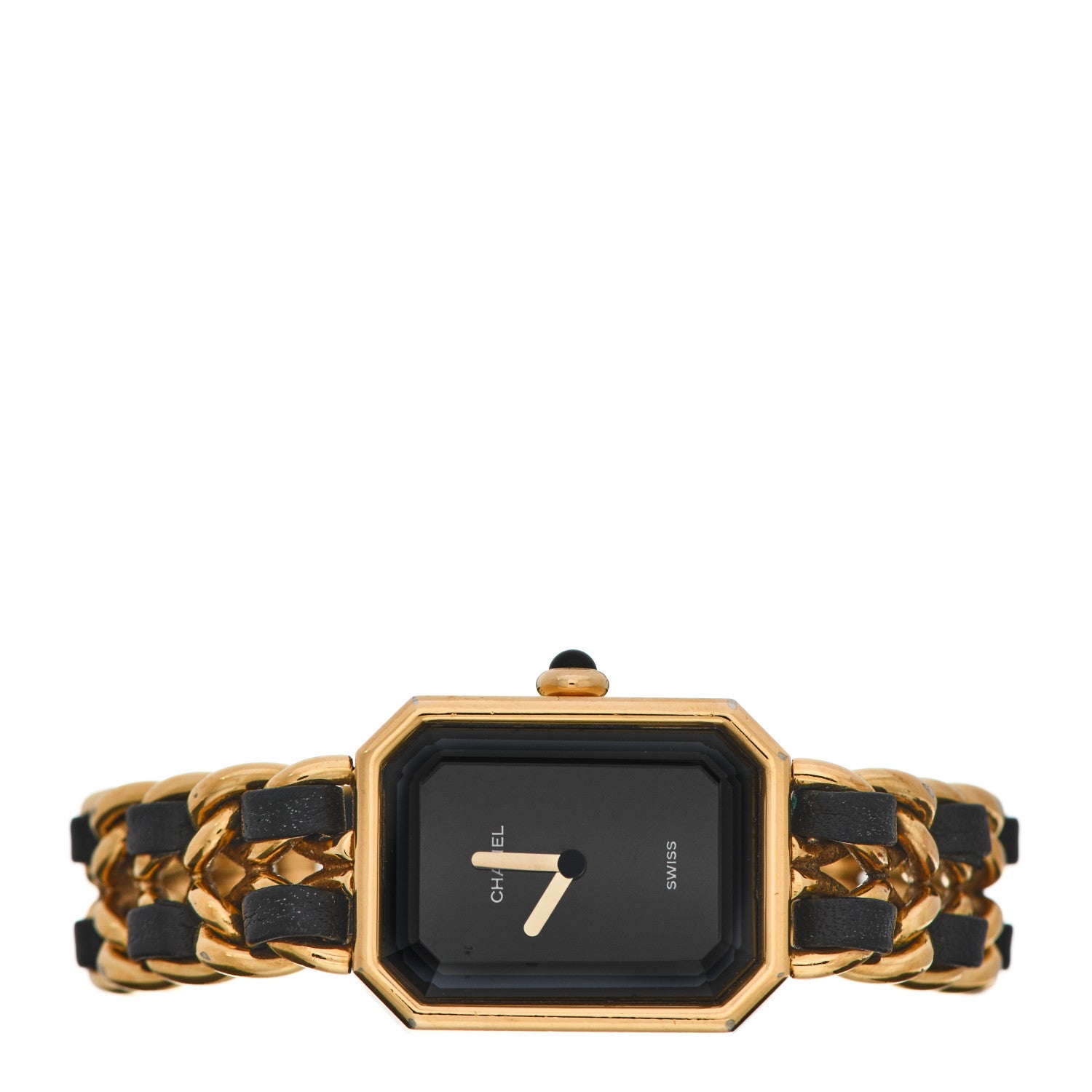 Chanel Stainless Steel Lambskin 20mm Chain Premiere Quartz Watch Gold M 2 of 5