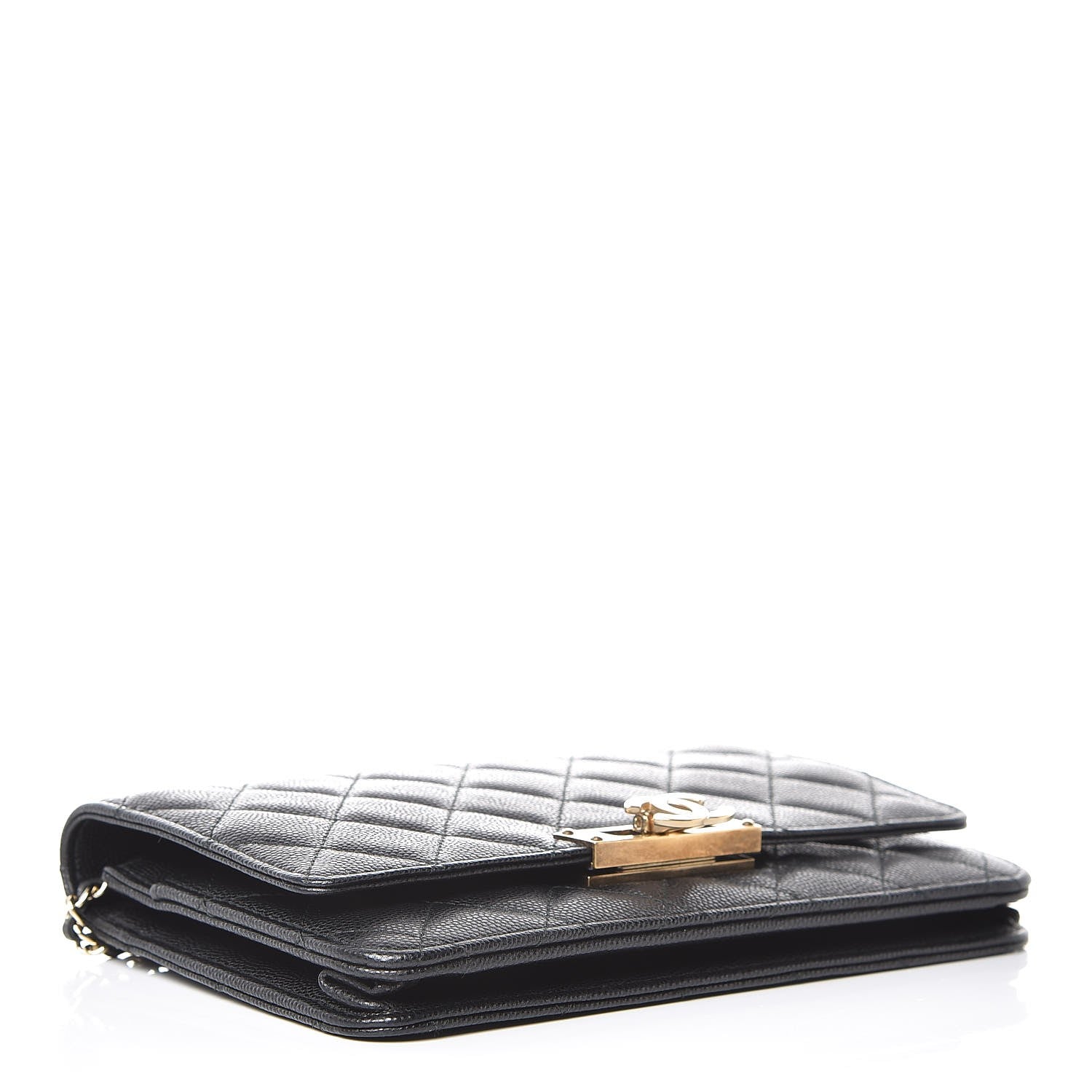 Chanel Caviar Quilted Golden Class Wallet On Chain WOC Black 4 of 8