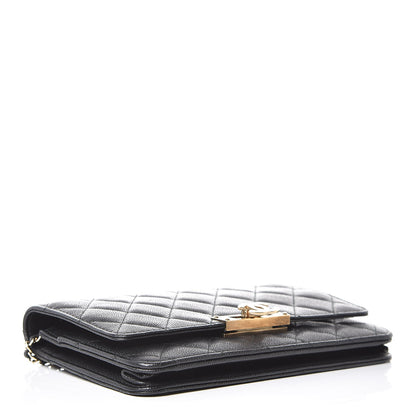 Chanel Caviar Quilted Golden Class Wallet On Chain WOC Black 4 of 8